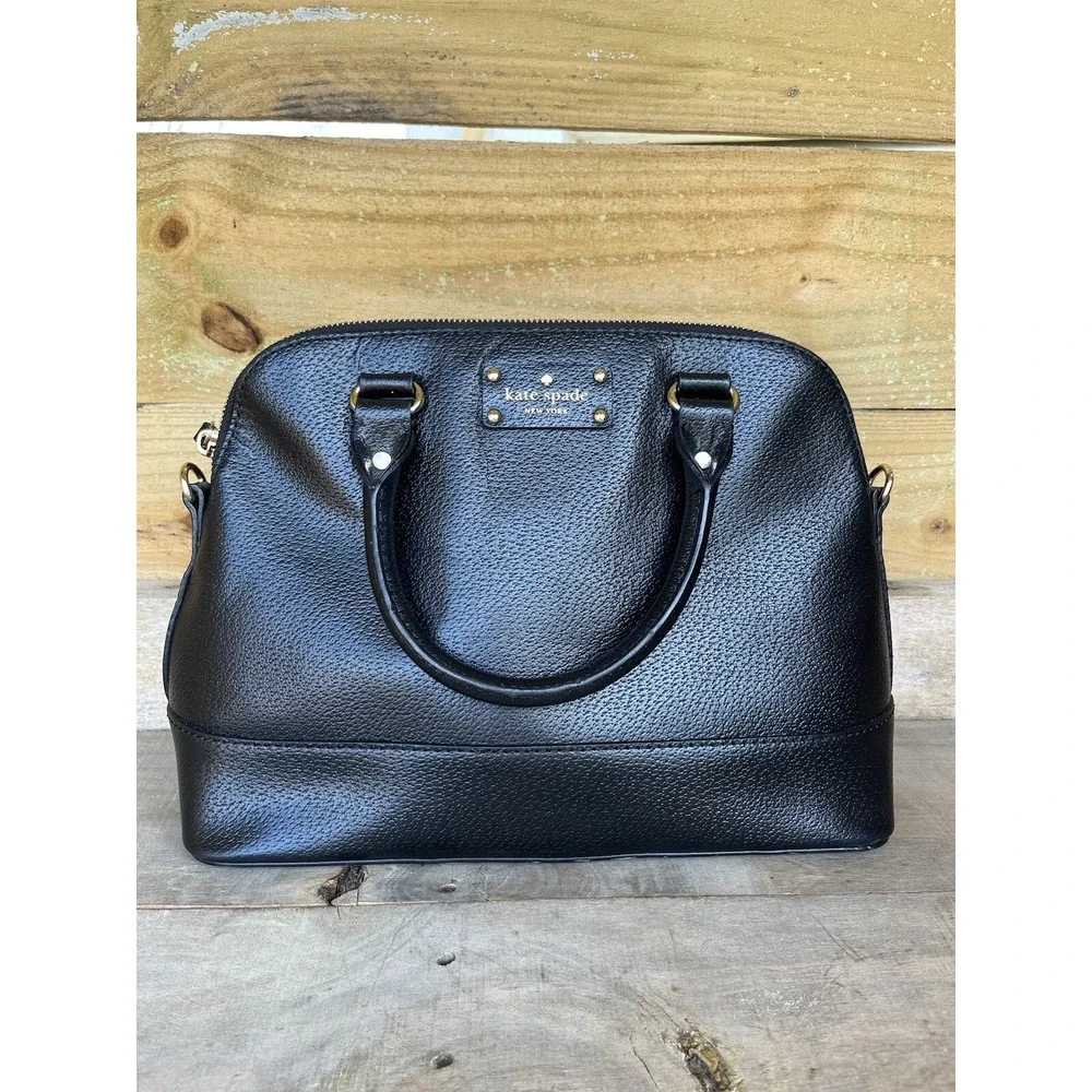 EUC Black Leather KATE SPADE NEW YORK Small‎ Satchel/Crossbody/Shoulder Bag